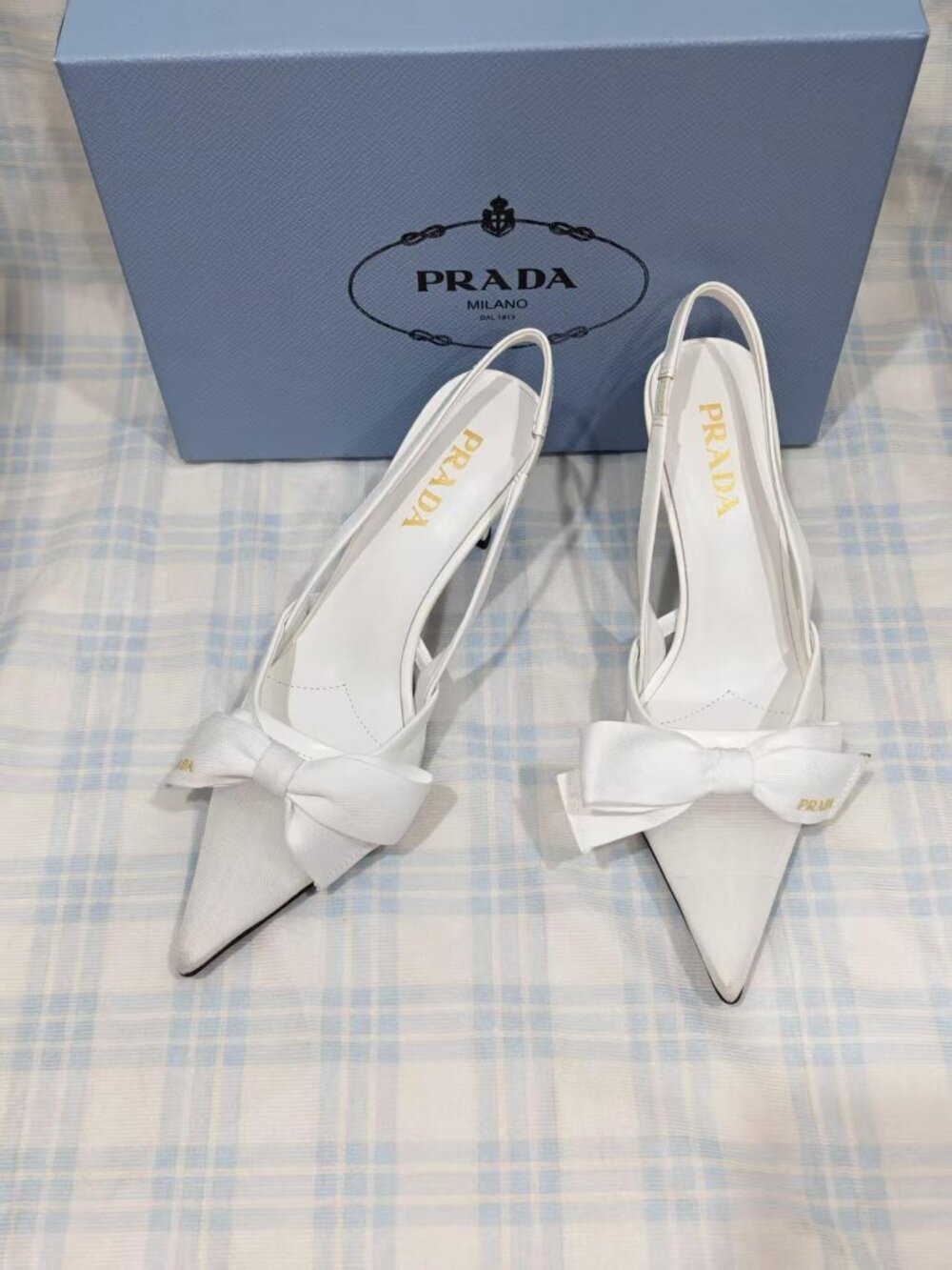 Prada Women's White Authentic Heels